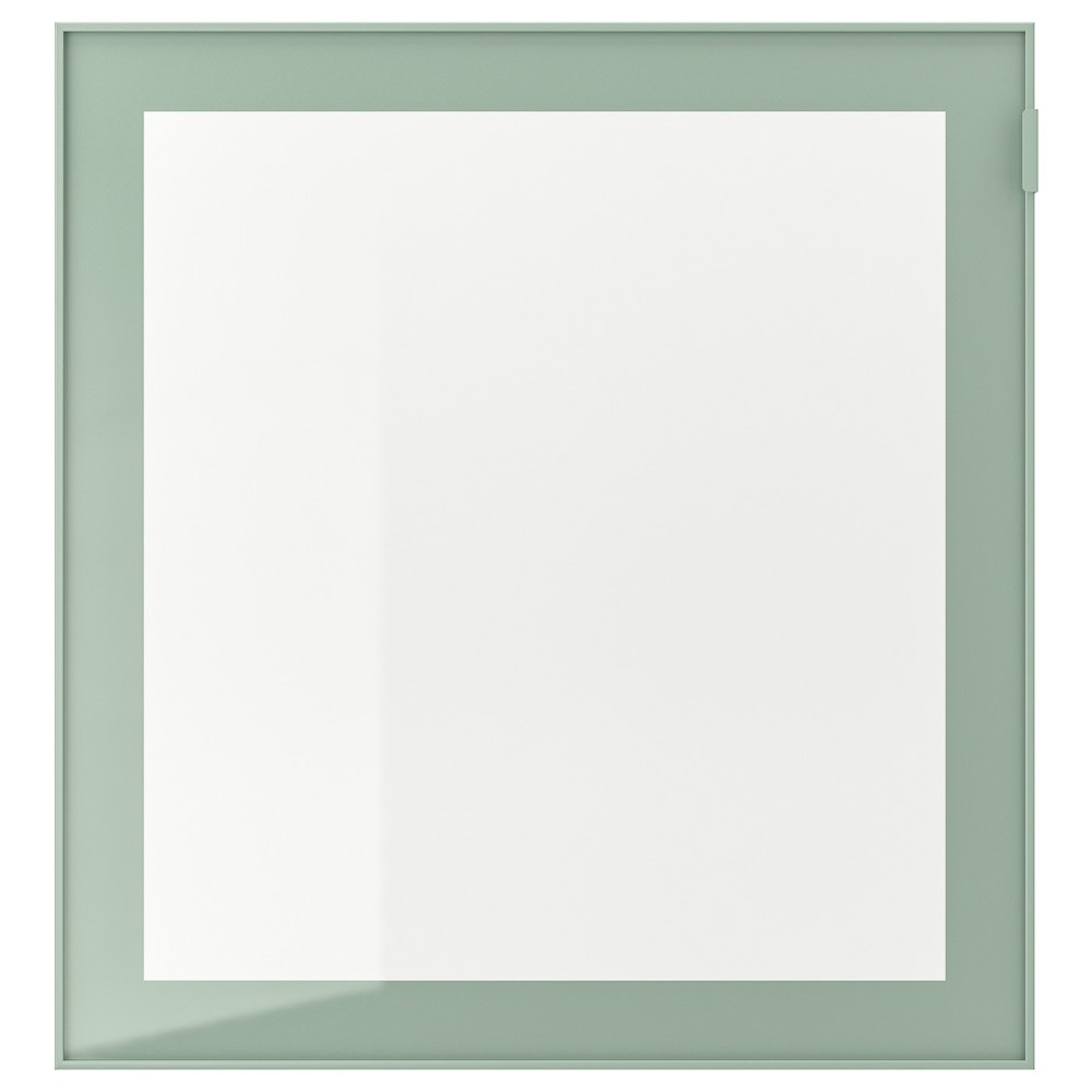 ГЛАССВИК Стеклянная дверь, светлый серо-зеленый, прозрачное стекло
