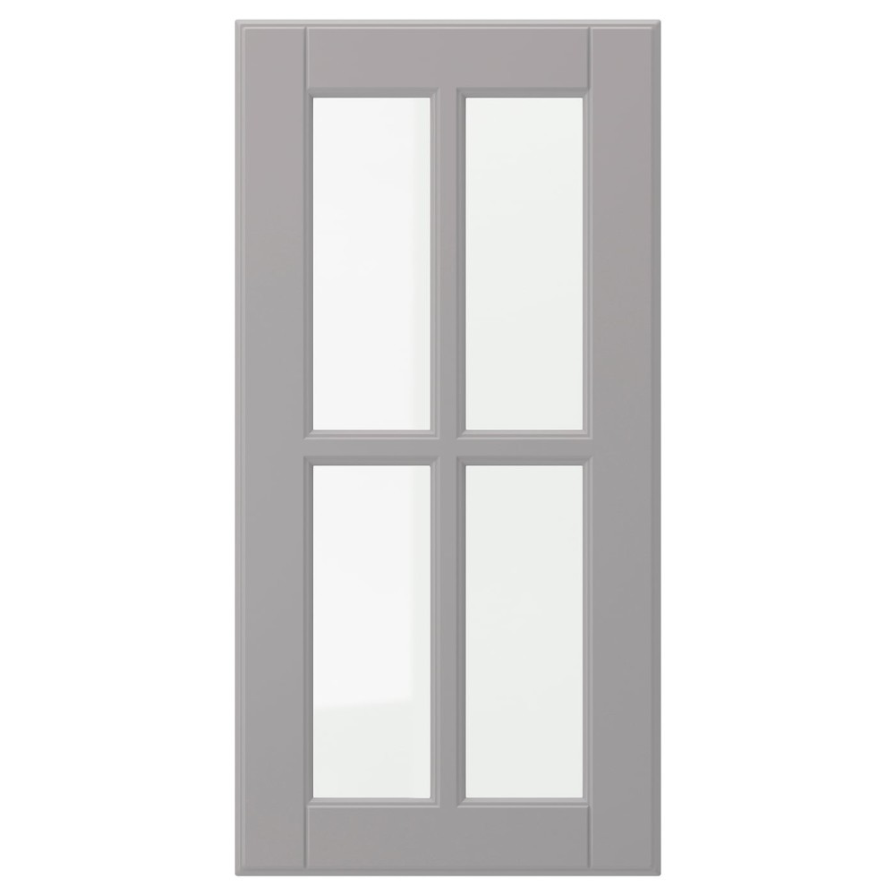 БУДБИН Стеклянная дверь, серый
