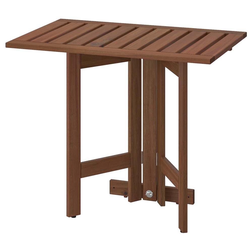 ЭПЛАРО Складной стол/стенной крепеж,д/сада, коричневая морилка