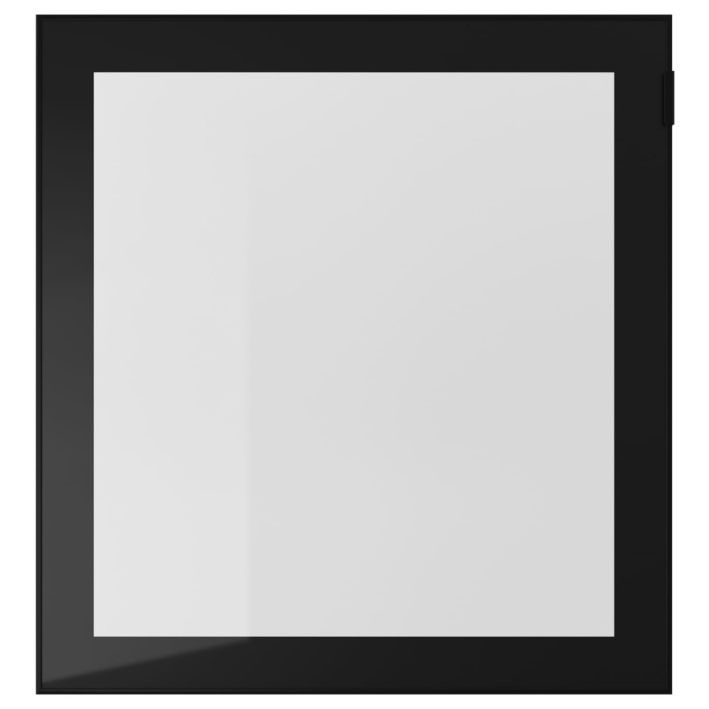 ГЛАССВИК Стеклянная дверь, черный, прозрачное стекло