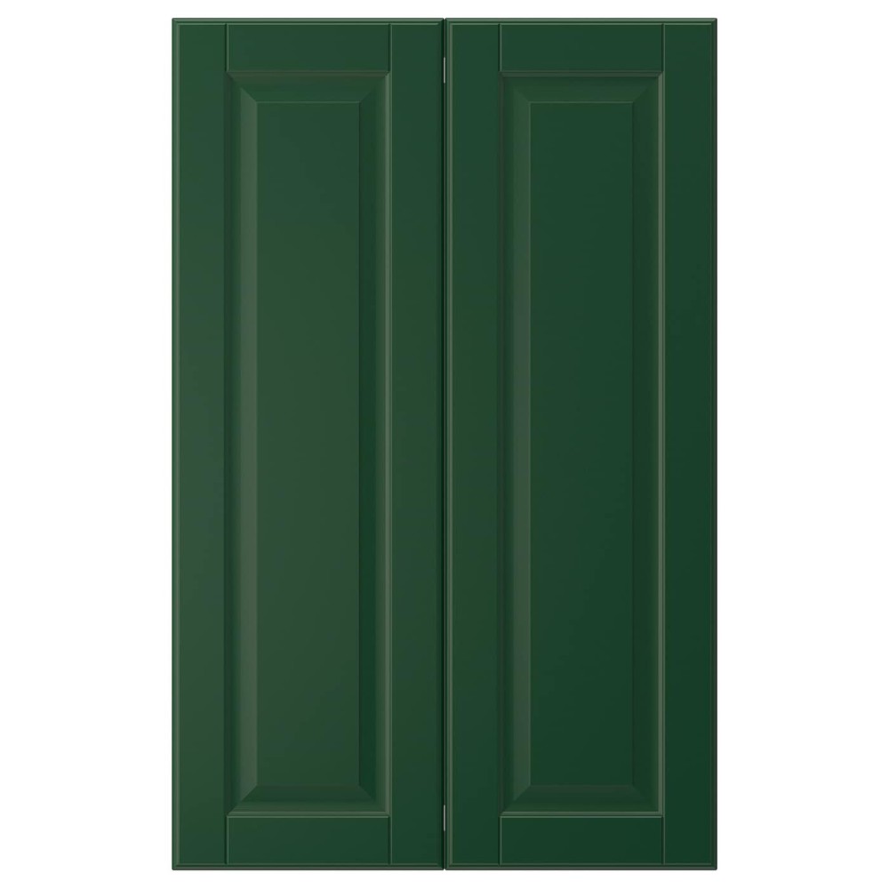 БУДБИН Дверца д/напольн углового шк, 2шт, темно-зеленый