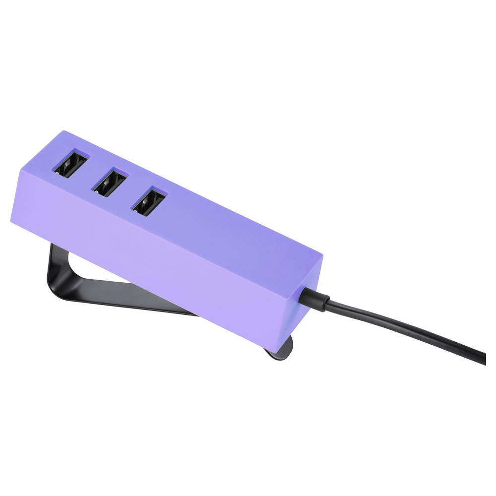 ЛЁРБИ Зарядное устройство USB, с зажимом, фиолетовый