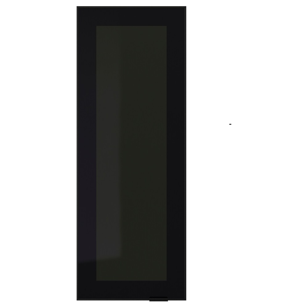 ЮТИС Стеклянная дверь, дымчатое стекло, черный