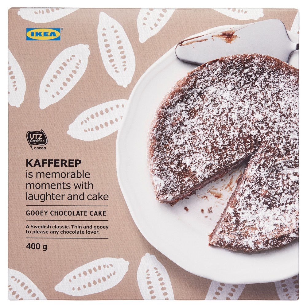 KAFFEREP Шоколадный торт с вязкой серединой, замороженный, Сертификат UTZ, 0.4кг