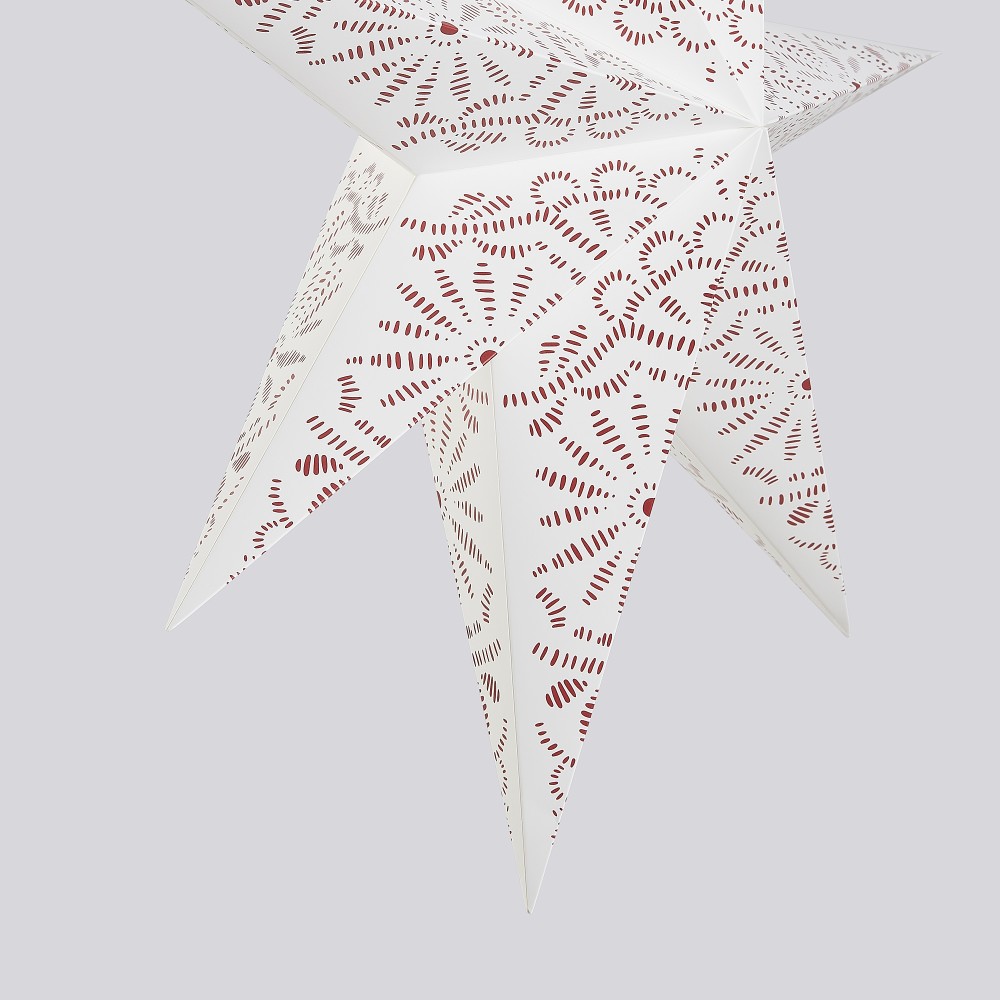 СТРОЛА Абажур, с печатным рисунком, кружево белый