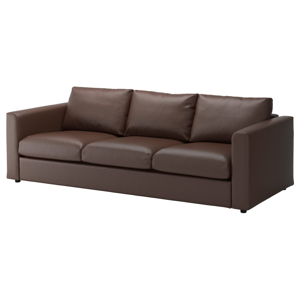 ВИМЛЕ 3-местный диван, Фарста темно-коричневый