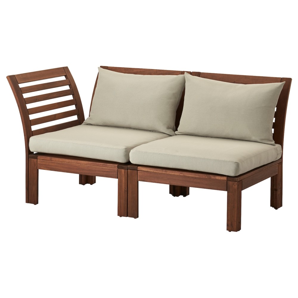 ЭПЛАРО 2-местный модульный диван, садовый, коричневый, Холло бежевый