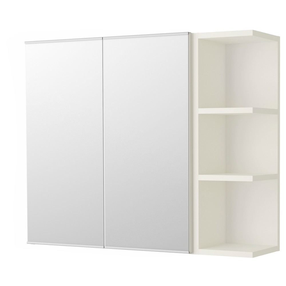 ЛИЛЛОНГЕН зеркальный шкаф с 2 дверцами белый 60x21x64