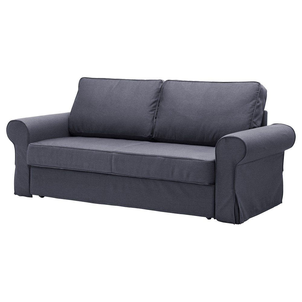 Двухместный диван кровать серый