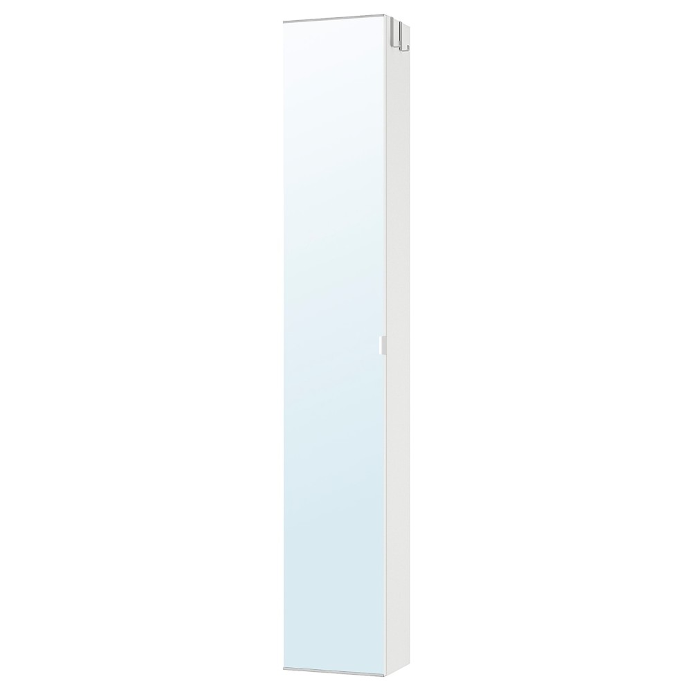 ЛИЛЛОНГЕН Высокий шкаф с зеркальной дверцей, белый