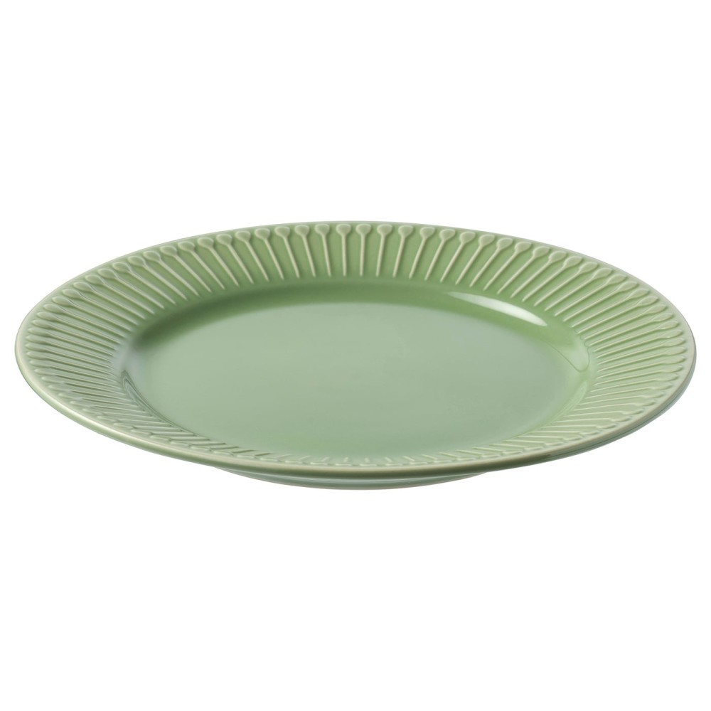 СТРИММИГ Тарелка десертная, каменная керамика, зеленый