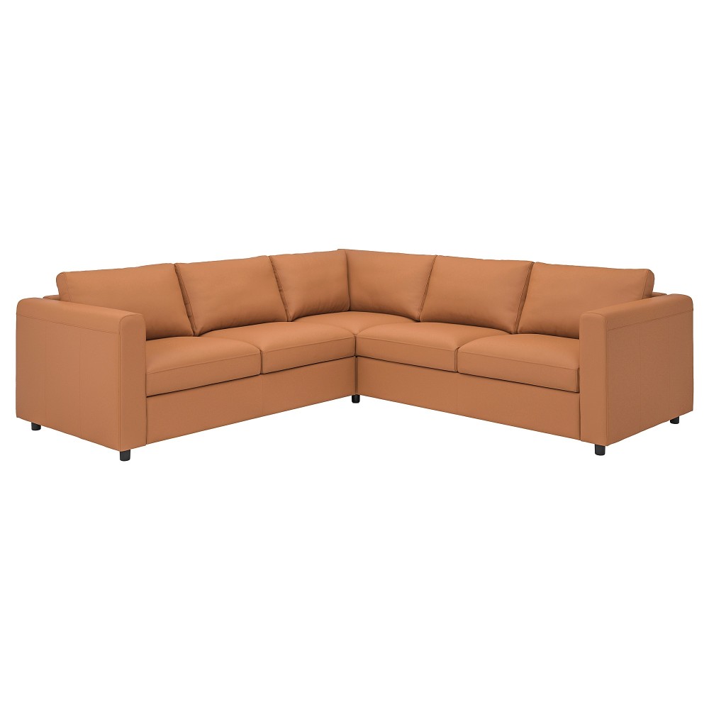 ВИМЛЕ 4-местный угловой диван, Гранн/Бумстад золотисто-коричневый