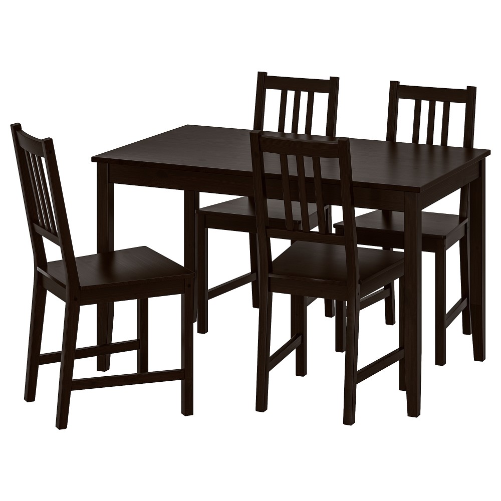 Lerhamn ЛЕРХАМН стол, черно-коричневый118x74 см