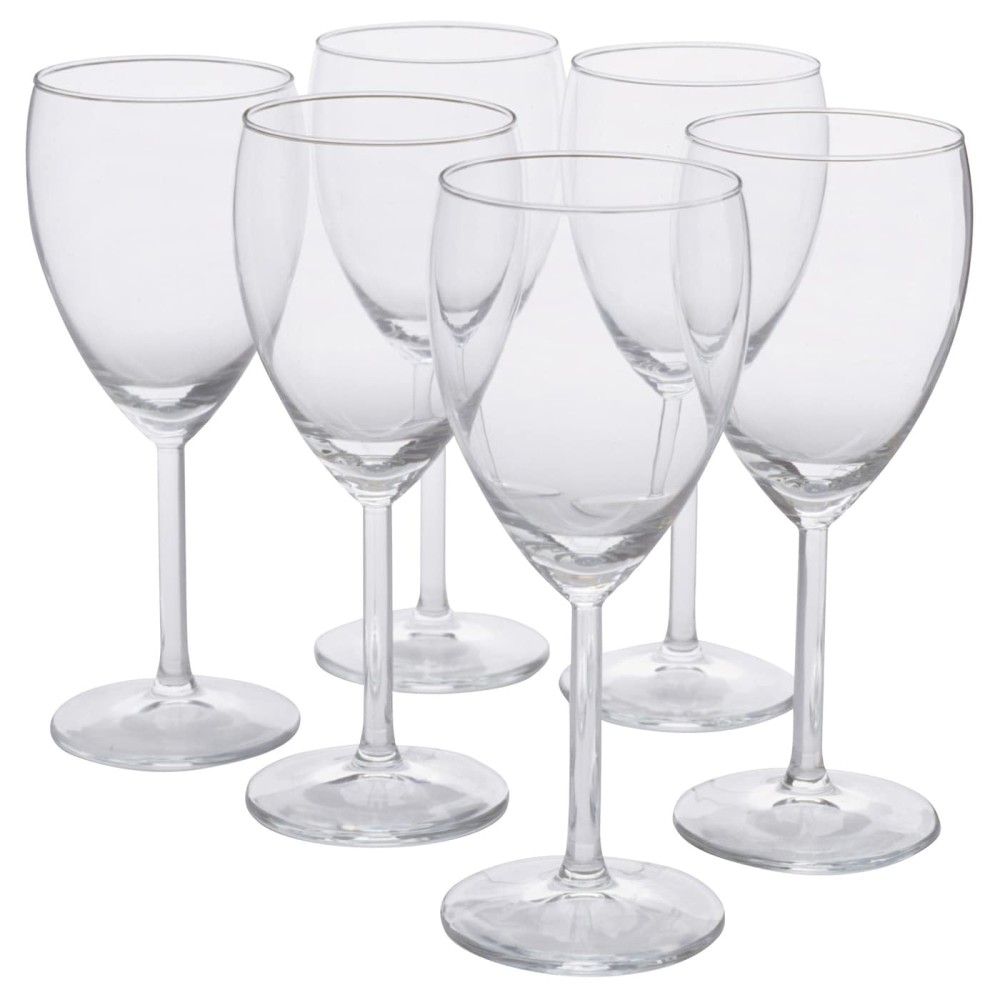 СВАЛЬК Бокал для белого вина, прозрачное стекло, 6шт