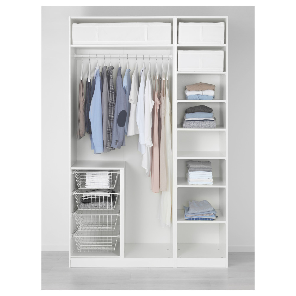 ПАКС гардероб, комбинация, белый, 150x58x236 см