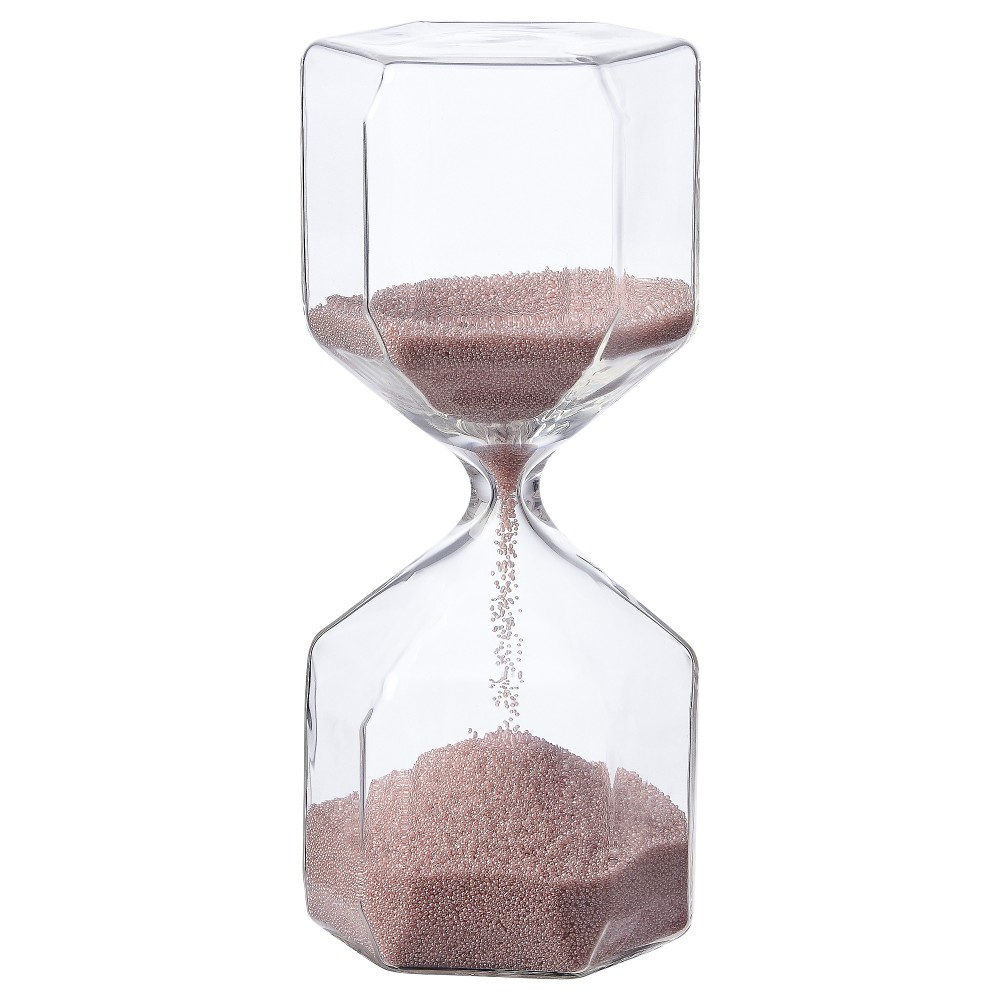 ТИЛЛСЮН Декоративные песочные часы, прозрачное стекло, светло-розовый