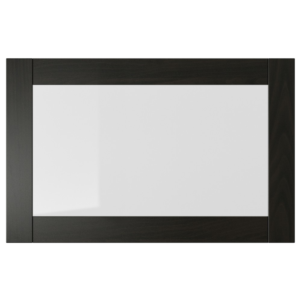 СИНДВИК Стеклянная дверь, черно-коричневый, прозрачное стекло