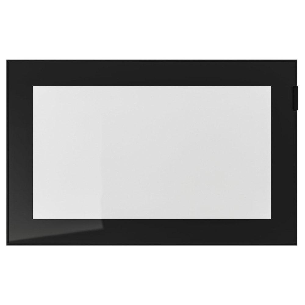 ГЛАССВИК Стеклянная дверь, черный, прозрачное стекло