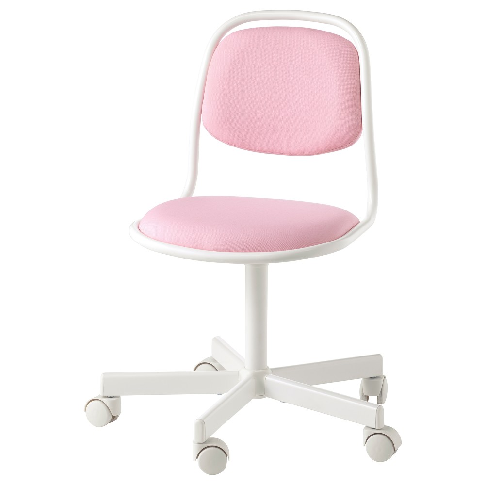 ОРФЬЕЛЛЬ Детский стул д/письменного стола, белый, Висле розовый