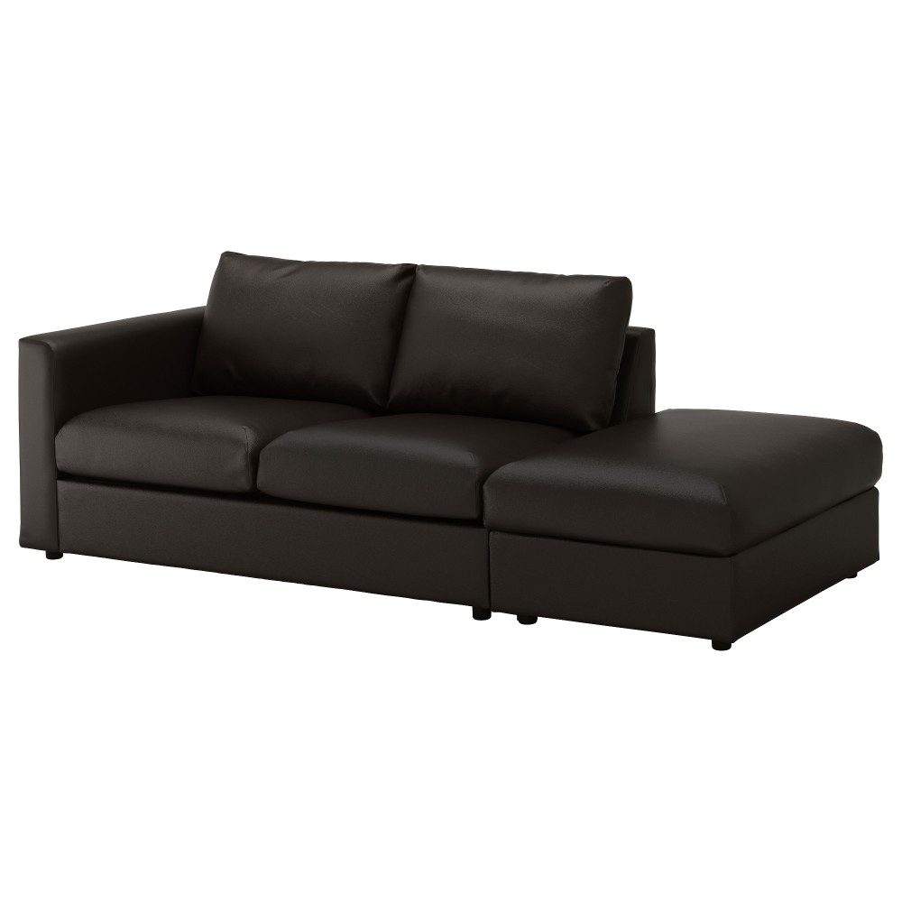 ВИМЛЕ 3-местный диван, с открытым торцом, Фарста черный