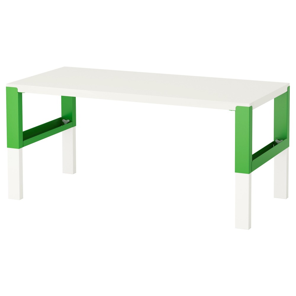 ПОЛЬ Письменный стол, белый, зеленый