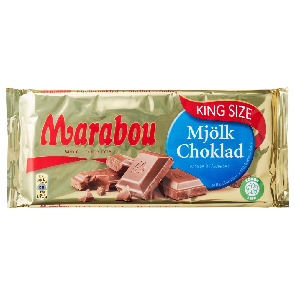 MARABOU Шоколад молочный, 0.25кг