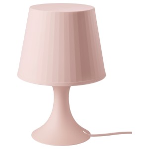 ЛАМПАН Лампа настольная, светло-розовый