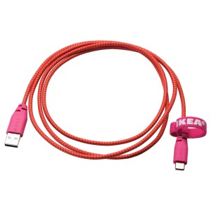 ЛИЛЛЬХУЛЬТ Кабель USB тип C-USB, розовый