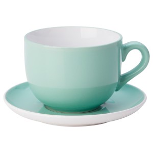 НОРДБИ Чашка чайная с блюдцем, светло-зеленый