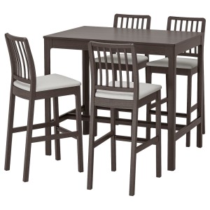 ЭКЕДАЛЕН / ЭКЕДАЛЕН Барн стол+4 барн стула, темно-коричневый, Рамна Оррста светло-серый