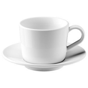 ИКЕА/365+ Чашка с блюдцем, белый