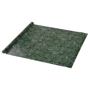 ВИНТЕР 2021 Рулон оберточной бумаги, орнамент «лист» зеленый, 3м