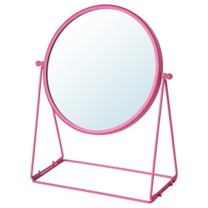 ЛАССБЮН Зеркало настольное, розовый