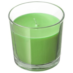 СИНЛИГ Ароматическая свеча в стакане, Яблоко и груша, зеленый