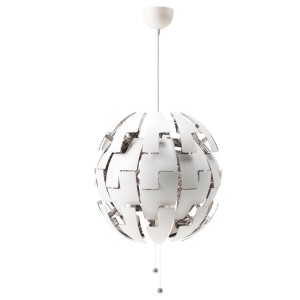 ИКЕА ПС 2014 Подвесной светильник, белый, серебристый