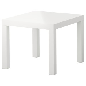 ЛАКК Придиванный столик, глянцевый белый