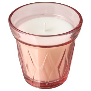 ВЭЛЬДОФТ Ароматическая свеча в стакане, лесная земляника, темно-розовый