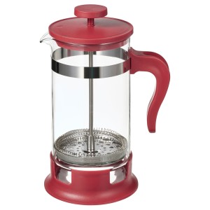 УПХЕТТА Кофе-пресс/заварочный чайник, стекло, красный