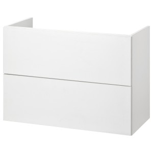 ФИСКОН Шкаф под раковину с 2 ящиками, белый