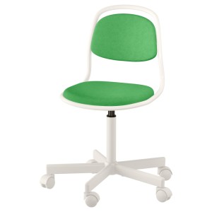 ОРФЬЕЛЛЬ Детский стул д/письменного стола, белый, Висле ярко-зеленый