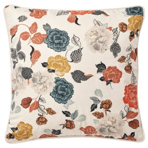 ТРОЛЛМАЛ Чехол на подушку, неокрашенный, цветочный орнамент