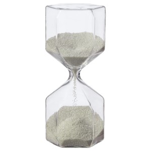 ТИЛЛСЮН Декоративные песочные часы, прозрачное стекло, белый