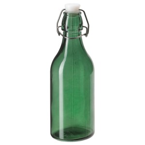 ВИНТЕР 2021 Бутылка с пробкой, стекло темно-зеленый