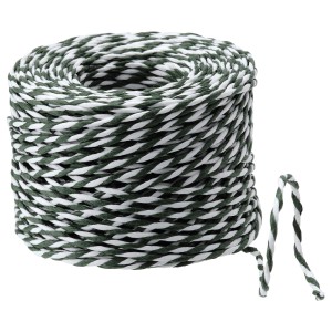 ВИНТЕР 2021 Подарочный шнурок, бел/зелен, 40м