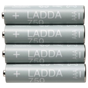 ЛАДДА Аккумуляторная батарейка, HR03 AAA 1,2 В, 4шт
