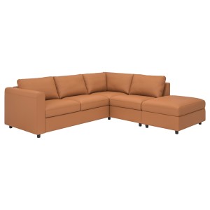 ВИМЛЕ 4-местный угловой диван, с открытым торцом, Гранн/Бумстад золотисто-коричневый