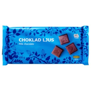 CHOKLAD LJUS Молочный шоколад, Сертификат UTZ, 0.1кг