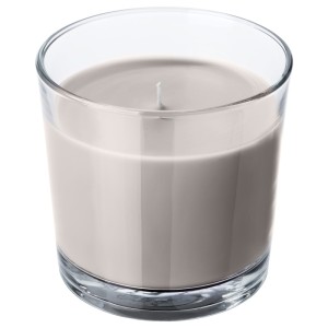 СИНЛИГ Ароматическая свеча в стакане, Мускатный орех и ваниль, серый