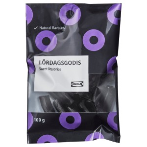 LÖRDAGSGODIS Сладкие лакричные конфеты, 0.1кг