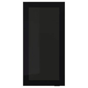 ЮТИС Стеклянная дверь, дымчатое стекло, черный